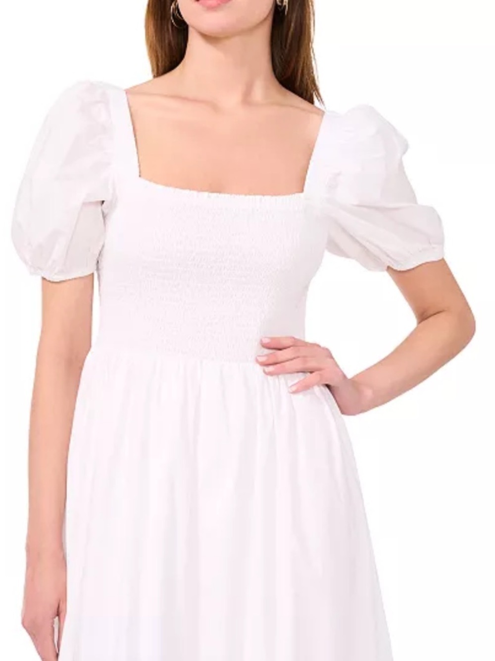 CeCe
Women's Cotton Lace Smocked Midi Dress - Picture 2 of 5
